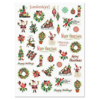 Christmas Holiday Stickers - Set of 40 Stickers - sparklingselections
