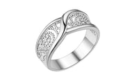 Silver Plated Rounded Hollow Shiny Ring (8)