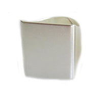 Bluelan Stylish Punk Cool Simple Silver Square Ring (Adjustable)
