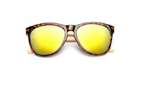 Designer Mirror Polarized Bamboo Sunglasses