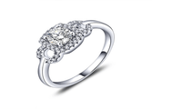Beautiful White Gold Sterling Silver Wedding Elegant Ring  - sparklingselections
