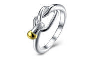 Ball Knot Shape Silver Plated Ring (8)