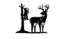 Hunters Hunting Deer Cartoon Light Switch Wall Decal