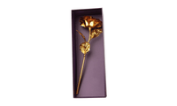 Dipped Foil Gold Plated Plastic Rose For Gift - sparklingselections