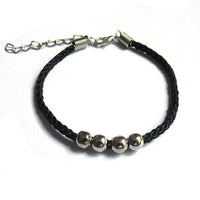 Handmade Beaded Alloy Four Bead Rope Bracelet - sparklingselections