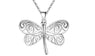 Silver Plated Fashion Dragonfly Pendant Necklace