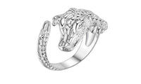 Fashion Crocodile Shape Silver Plated Ring (Adjustable)