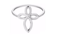 Silver Plated Infinity Cross Shape Fashion Ring (7)