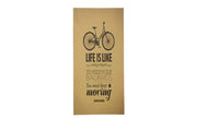 Life is Like Riding a Bicycle Poster Retro Kraft Paper Wall Sticker