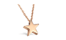 Beautiful Women's Necklace Jewelry Stainless Steel Rose Gold Star Pendant Necklace Gifts