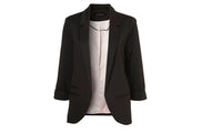 Office Work Open Front Blazer Outfits Coats - sparklingselections
