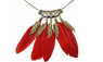 Ethnic Indian Style Feather Pendant Necklace