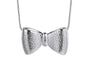 Silver Cute Bowknot Pendant Necklace