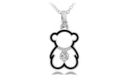 Fashion Crystal Hollow Bear Pendant Necklace