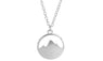 Tiny Mountain Range Peak Charm Pendant Necklace