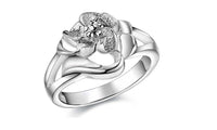 Fashion Silver Plated Cool Flower Shape Ring (7)