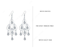 Silver Plated Beautiful Round Water Dangle Long Earrings For Women