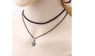 Simple Double Star Pendant choker Necklace