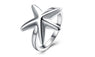 Five Star Angle Shape Silver Plated Ring (8)