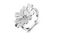 Silver Plated Flower Shape Cute Ring (7,8)