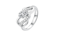 Sterling Silver Gemstone Wedding Ring - sparklingselections