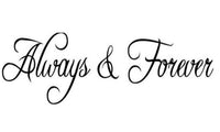Always and Forever Letter Vinyl Wall Decal Sticker Home Decor Motivational Stickers For Living Rooms, Offices Inspirational Poster