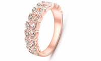 Gold Concise Classical CZ Crystal Ring (8,9)