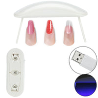 Home Use 6W White UV 3 LED Lamp Portable Micro USB Nail Dryer - sparklingselections