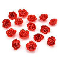 Artificial Flowers Fake Flower Heads Mini PE Foam Roses for Valentine's Day Fake Flowers (red) - sparklingselections