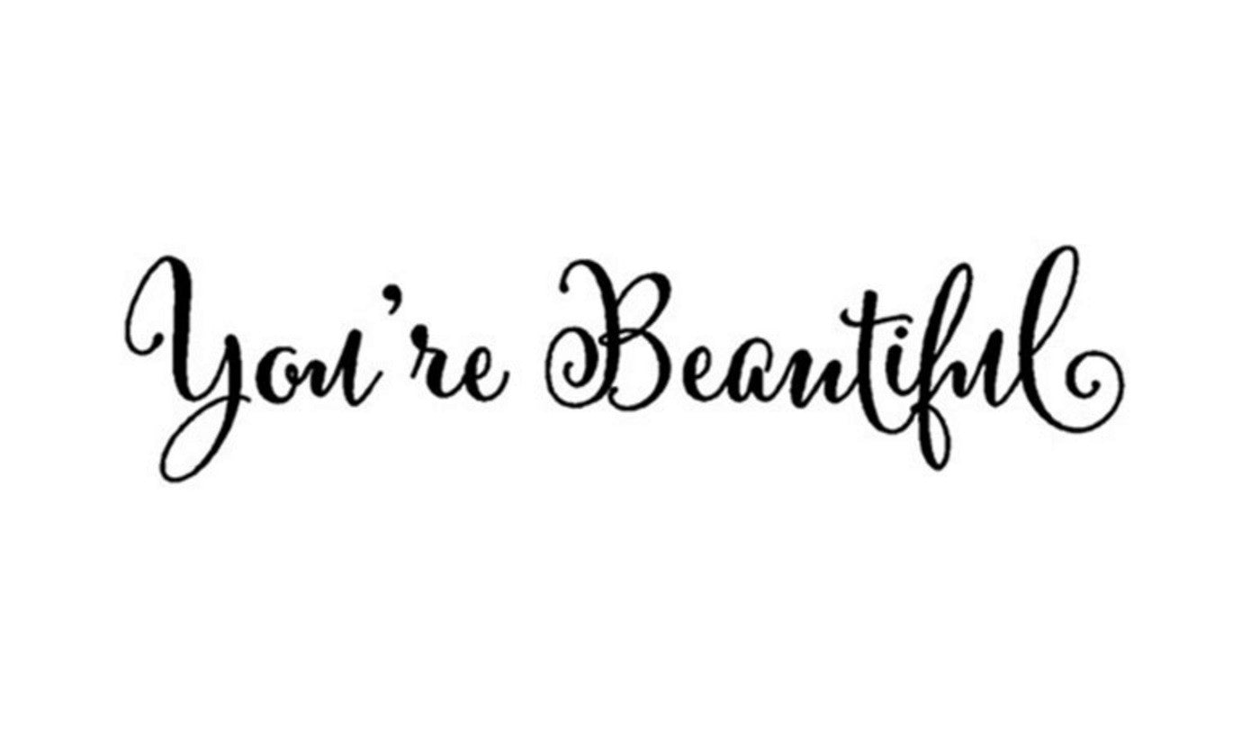 You Are Beautiful Quote Wall Sticker – sparklingselections