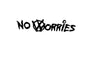 No Worries Letters Vinyl Removable Wall Sticker
