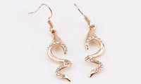 Rose Gold Color Rhinestone Jewelry Set For Women