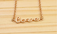 Zinc Alloy Love Letter Pendant Necklace