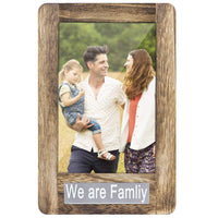 Photo Frame 4x6 for Table Top Display and Wall Mounting We are Family Theme Vertical Picture Frame Carbonized Black for Valentines Day - sparklingselections