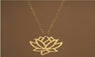 Gold Plated Lotus Shape Pendant Necklace for Women