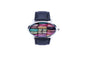 Unique Rainbow Mini Biscuit pattern Leather strap Analog Wrist Watch