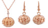 Gold Color Bead Ball Dangle Drop Earrings Jewelry Set