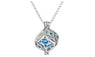 Square Hollow Out Fragrance Essential Oil Aromatherapy Locket Necklace