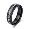 Stainless Steel Black Ring For Women (7,8,9)