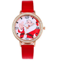 Christmas Dial PU Leather Women Watch - sparklingselections