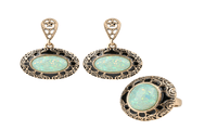 Opal Ring And Earring Jewellery Set For Women - sparklingselections