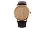 Leather Analog Anchors Quartz Black Wrist Watch