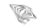 Fashion Geometric Shape Silver Plated Ring