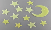 Stars and Moon Sun Glow In The Dark Wall Decal