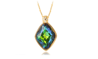 Beautiful Green Crystal Charm Necklace &amp; Pendant For Women - sparklingselections
