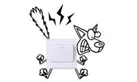 Funny Animal Cartoon Removable Light Switch Sticker