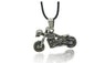 Skull Motorcycle Pendant Necklace For Men