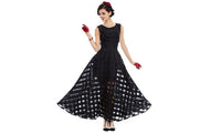 Beautiful New Long Organza Day Black Dress for Women - sparklingselections
