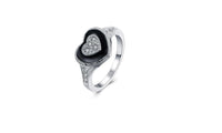 Shiny Heart Shaped Crystal Point Ring(7,8) - sparklingselections