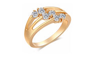 Cherry Shape AAA Zircon Gold Color Ring (7)